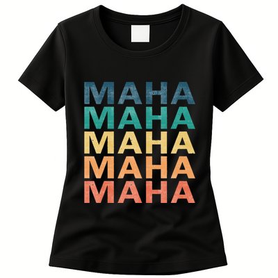 Maha Vintage Retro Maha Name Womens T-Shirt