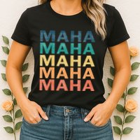 Maha Vintage Retro Maha Name Womens T-Shirt