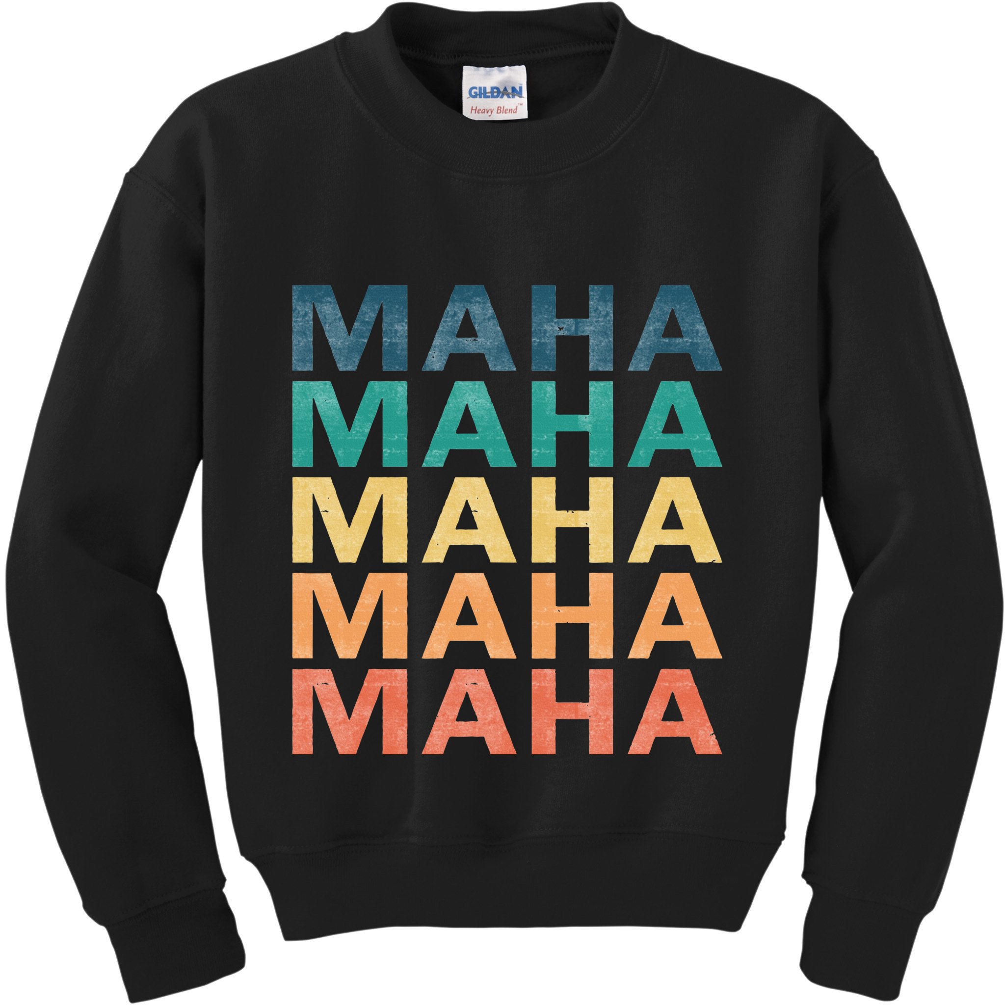 Maha Vintage Retro Maha Name Kids Sweatshirt
