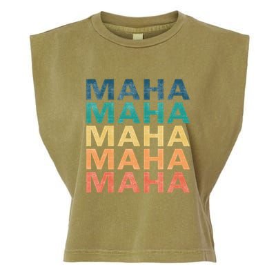 Maha Vintage Retro Maha Name Garment-Dyed Women's Muscle Tee