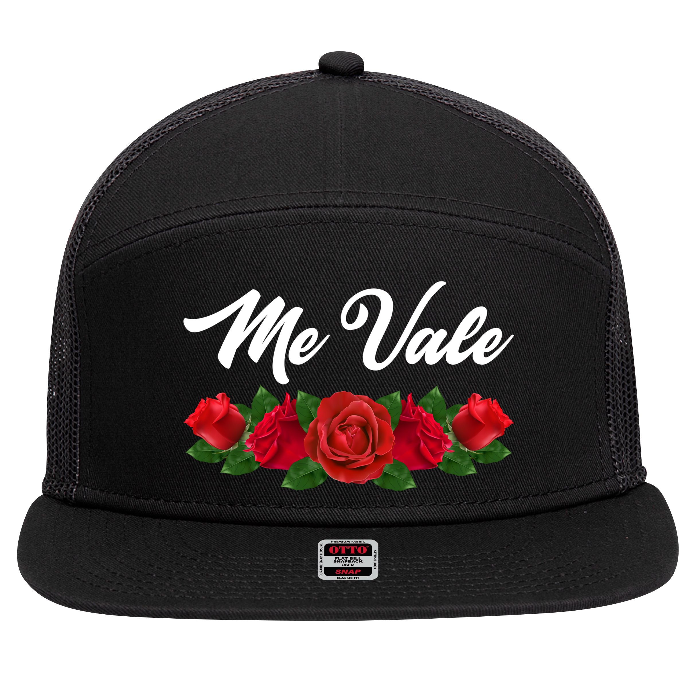 Me Vale Roses Mexican 7 Panel Mesh Trucker Snapback Hat