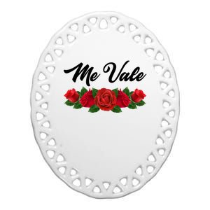 Me Vale Roses Mexican Ceramic Oval Ornament