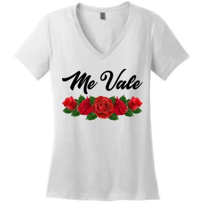 Me Vale Roses Mexican Women's V-Neck T-Shirt