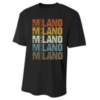 Milano Vintage Retro Souvenir Milano Milan Italy Fashion Performance Sprint T-Shirt