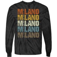 Milano Vintage Retro Souvenir Milano Milan Italy Fashion Tie-Dye Long Sleeve Shirt