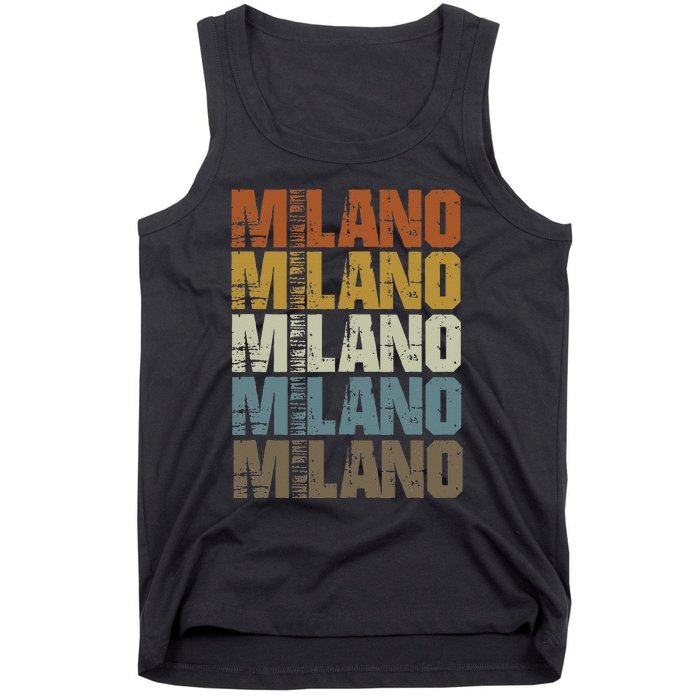 Milano Vintage Retro Souvenir Milano Milan Italy Fashion Tank Top