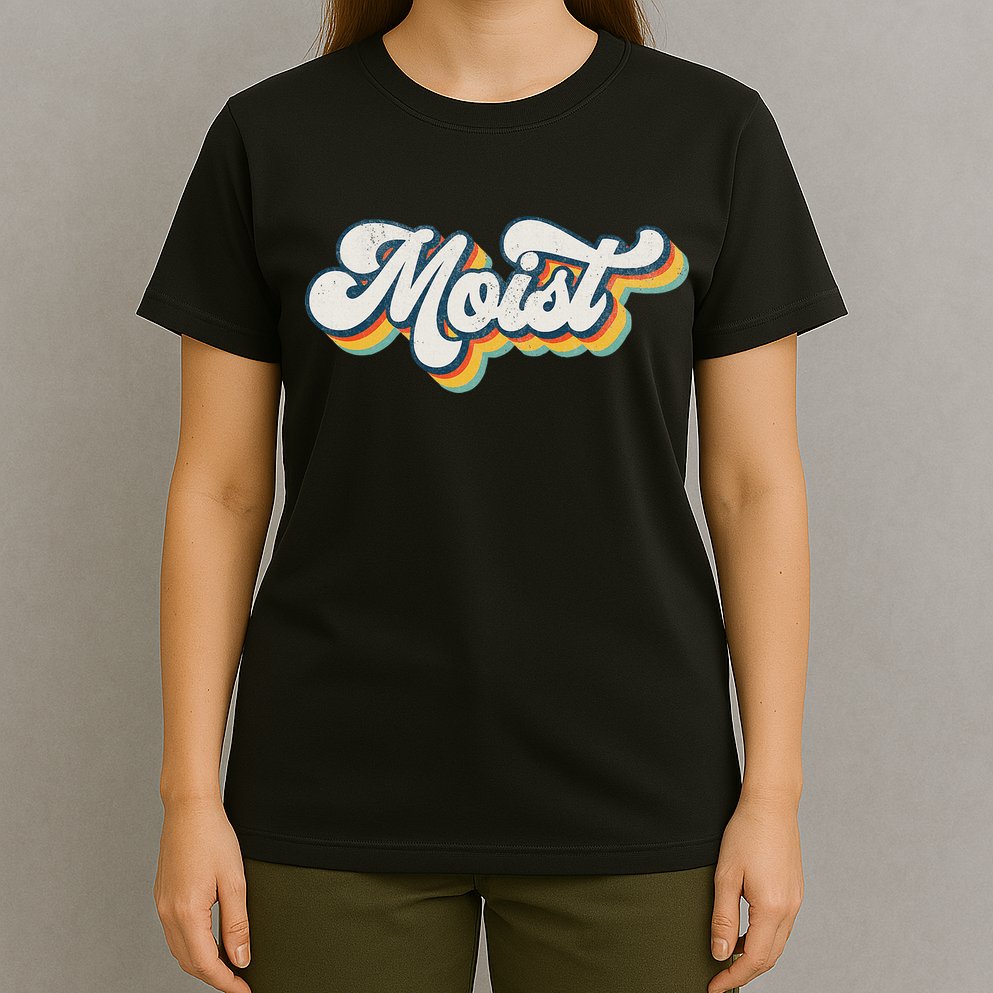 Moist Vintage Retro 80s Funny Sarcastic Moist T-Shirt