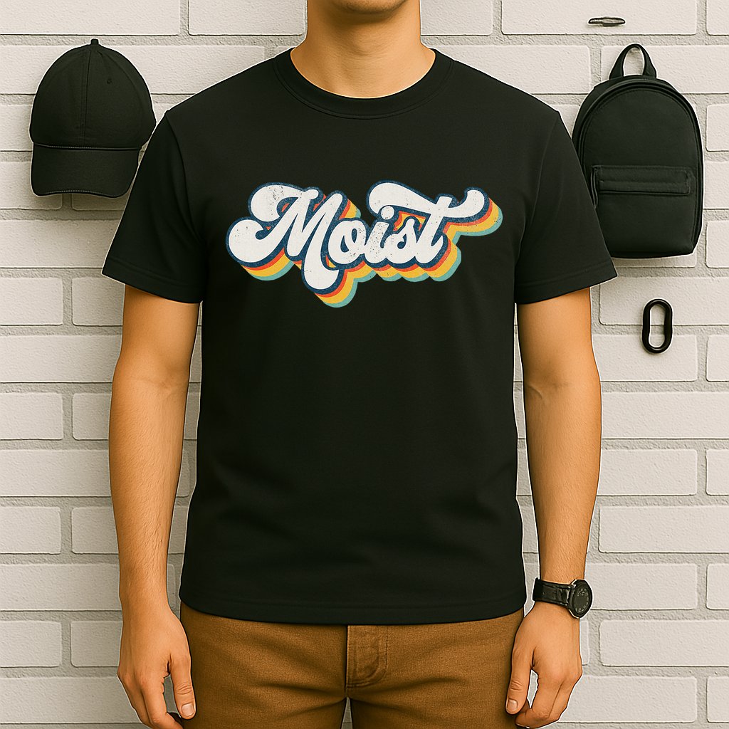 Moist Vintage Retro 80s Funny Sarcastic Moist T-Shirt