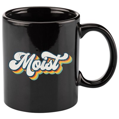 Moist Vintage Retro 80s Funny Sarcastic Moist 11oz C Handle Ceramic Mug