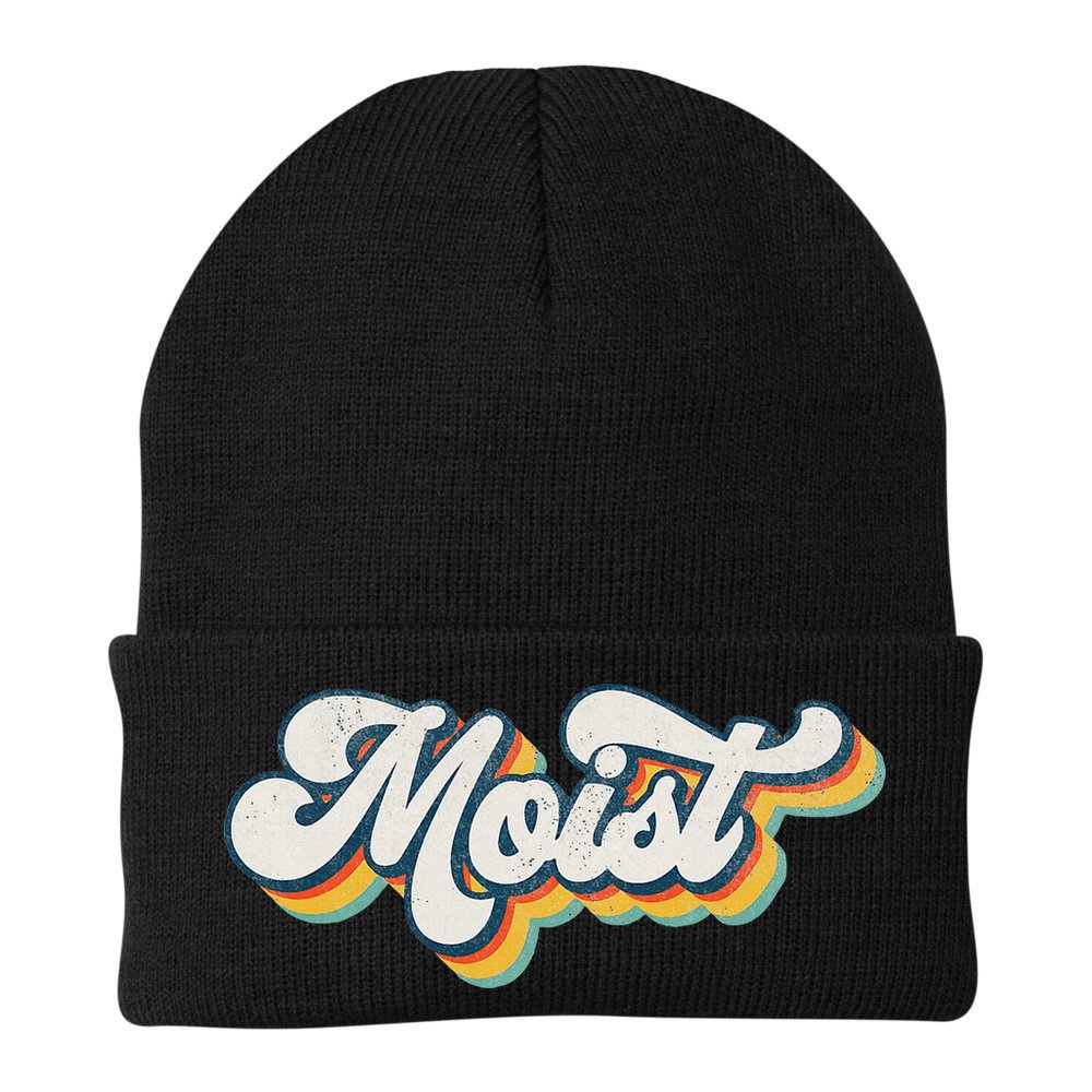 Moist Vintage Retro 80s Funny Sarcastic Moist Beanie