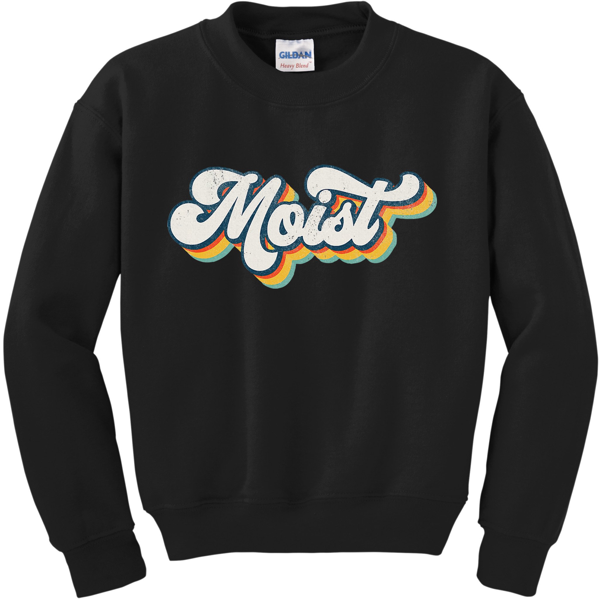 Moist Vintage Retro 80s Funny Sarcastic Moist Kids Sweatshirt