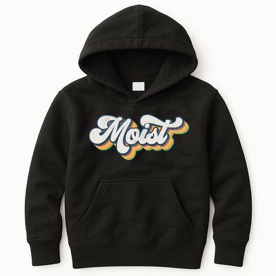 Moist Vintage Retro 80s Funny Sarcastic Moist Kids Hoodie