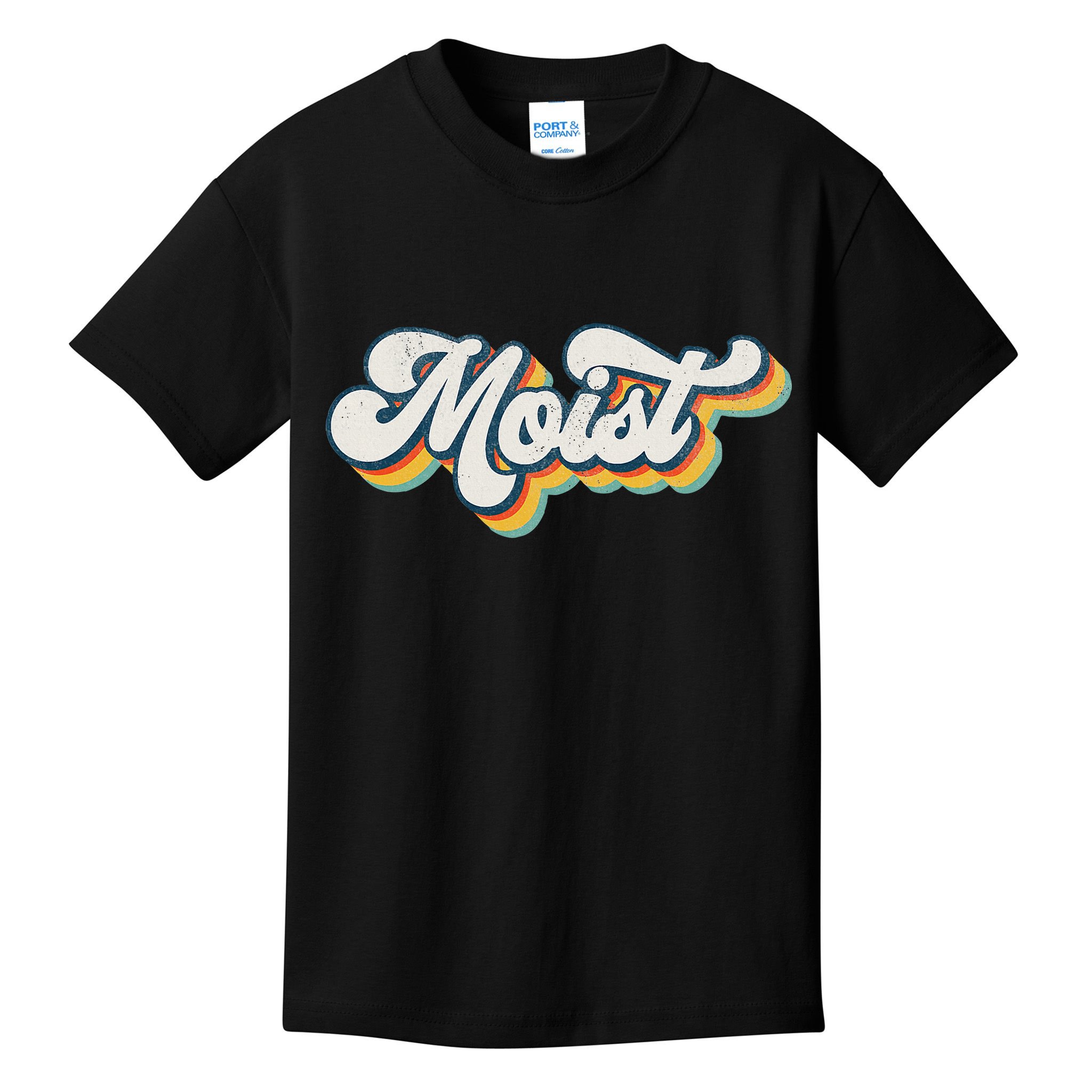 Moist Vintage Retro 80s Funny Sarcastic Moist Kids T-Shirt