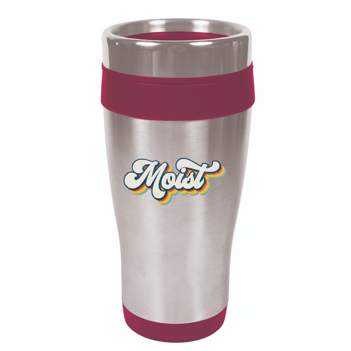 Moist Vintage Retro 80s Funny Sarcastic Moist 16oz Travel Tumbler