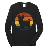 Morkie Vintage Retro Mum Dad Dog Gift Long Sleeve Shirt