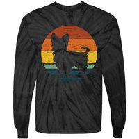 Morkie Vintage Retro Mum Dad Dog Gift Tie-Dye Long Sleeve Shirt