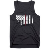 Montana Vintage Retro Usa Flag America Merica 4th Of July Tank Top