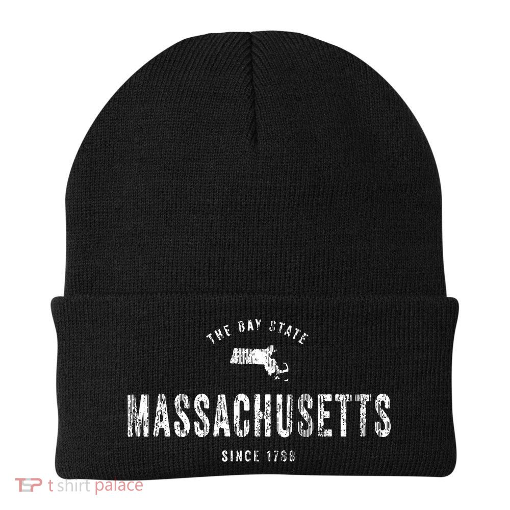 Massachusetts Vintage Sports Design Retro Ma Beanie