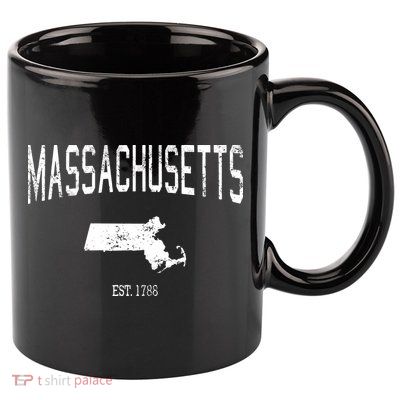Massachusetts Vintage Sports Design Ma 11oz C Handle Ceramic Mug