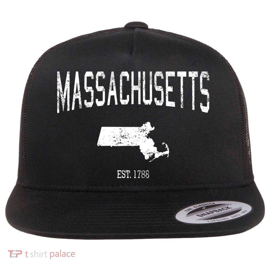 Massachusetts Vintage Sports Design Ma Flatbill Hat