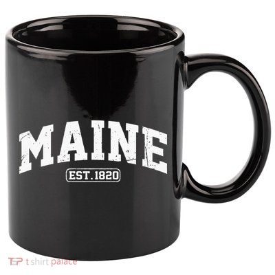 Maine Vintage State Athletic Style Swea 11oz C Handle Ceramic Mug