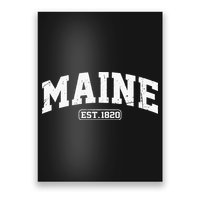 Maine Vintage State Athletic Style Swea Poster