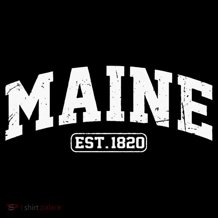 Maine Vintage State Athletic Style Swea Baby Bodysuit