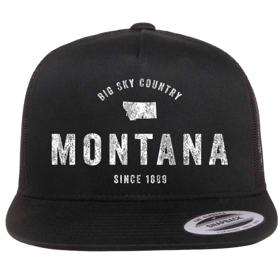 Montana Vintage Sports Flat Bill Trucker Hat
