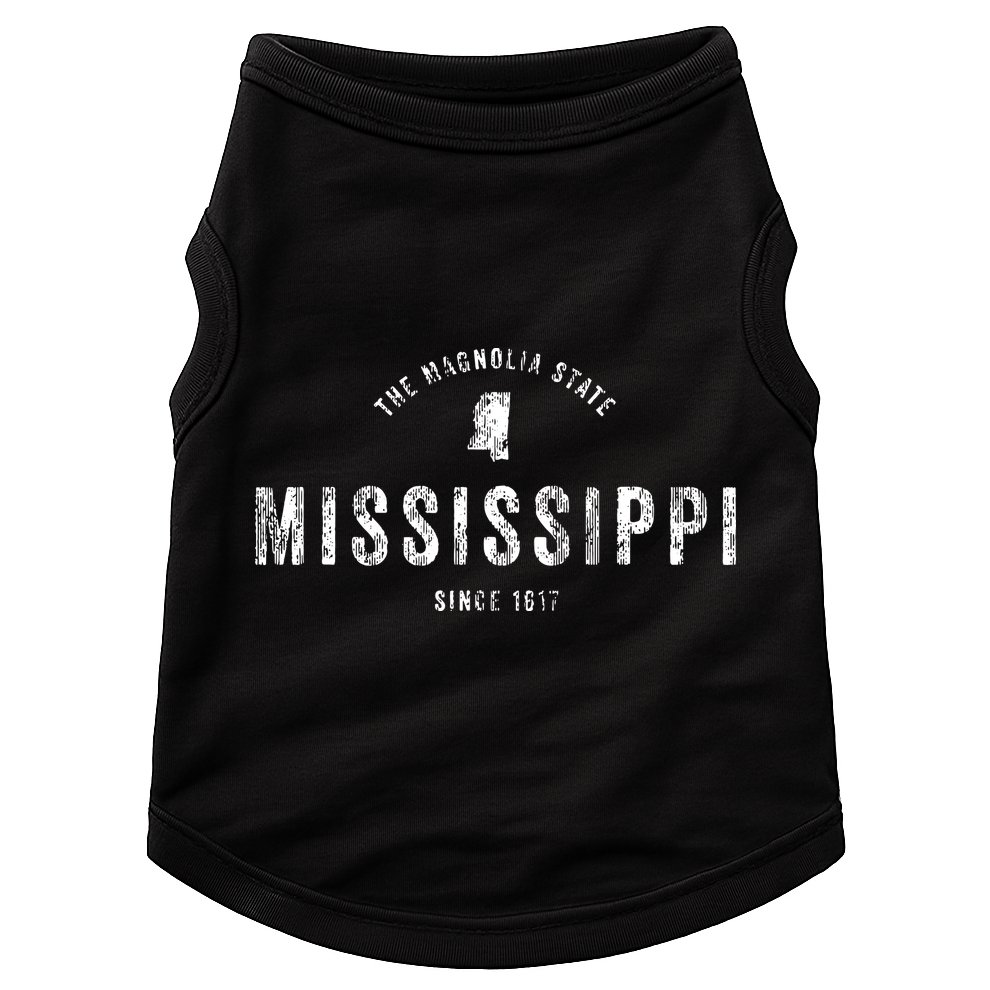 Mississippi Vintage Sports Design Retro Ms Doggie Tank