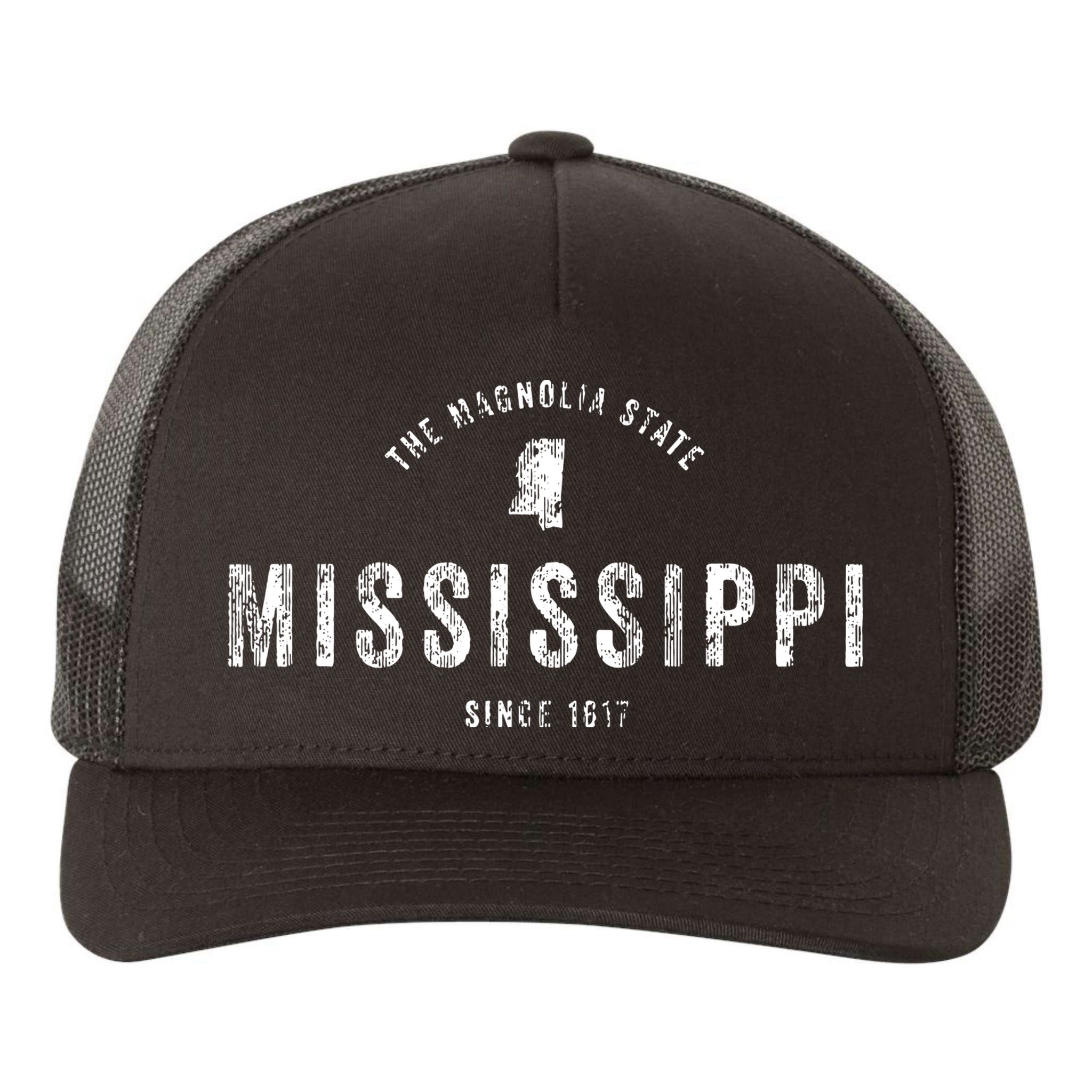 Mississippi Vintage Sports Design Retro Ms Yupoong Adult 5-Panel Trucker Hat
