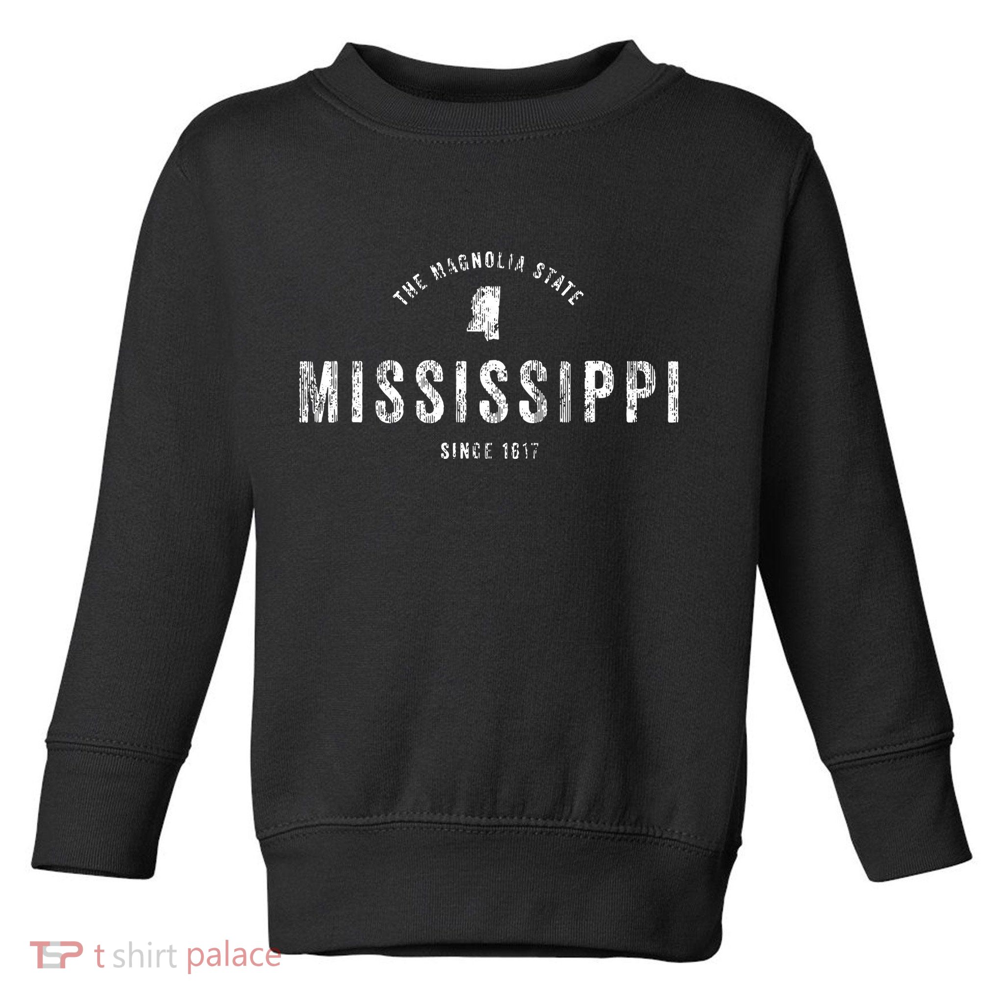 Mississippi Vintage Sports Design Retro Ms Toddler Sweatshirt