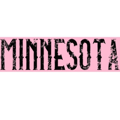 Minnesota Vintage Script MN Bumper Sticker