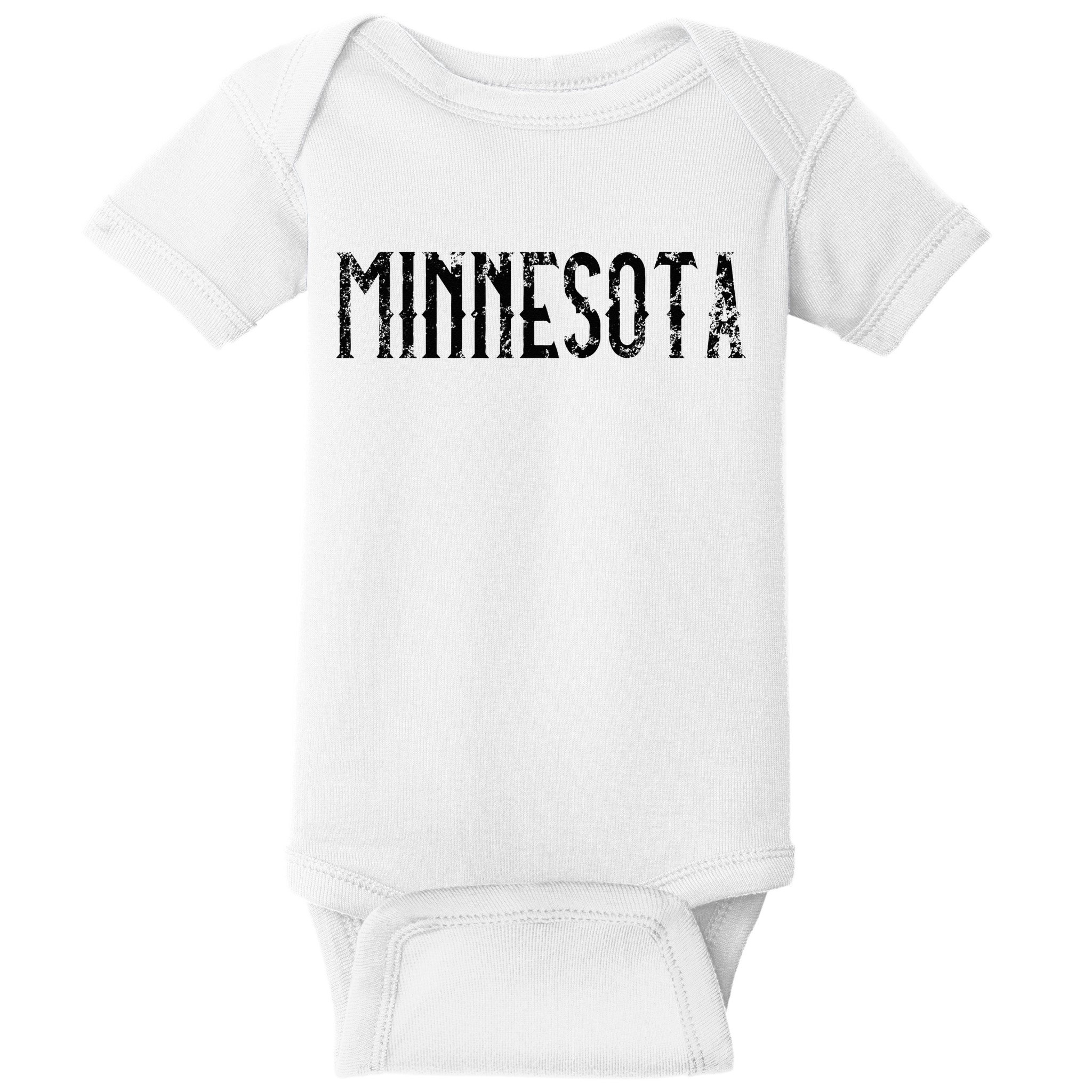 Minnesota Vintage Script MN Baby Bodysuit