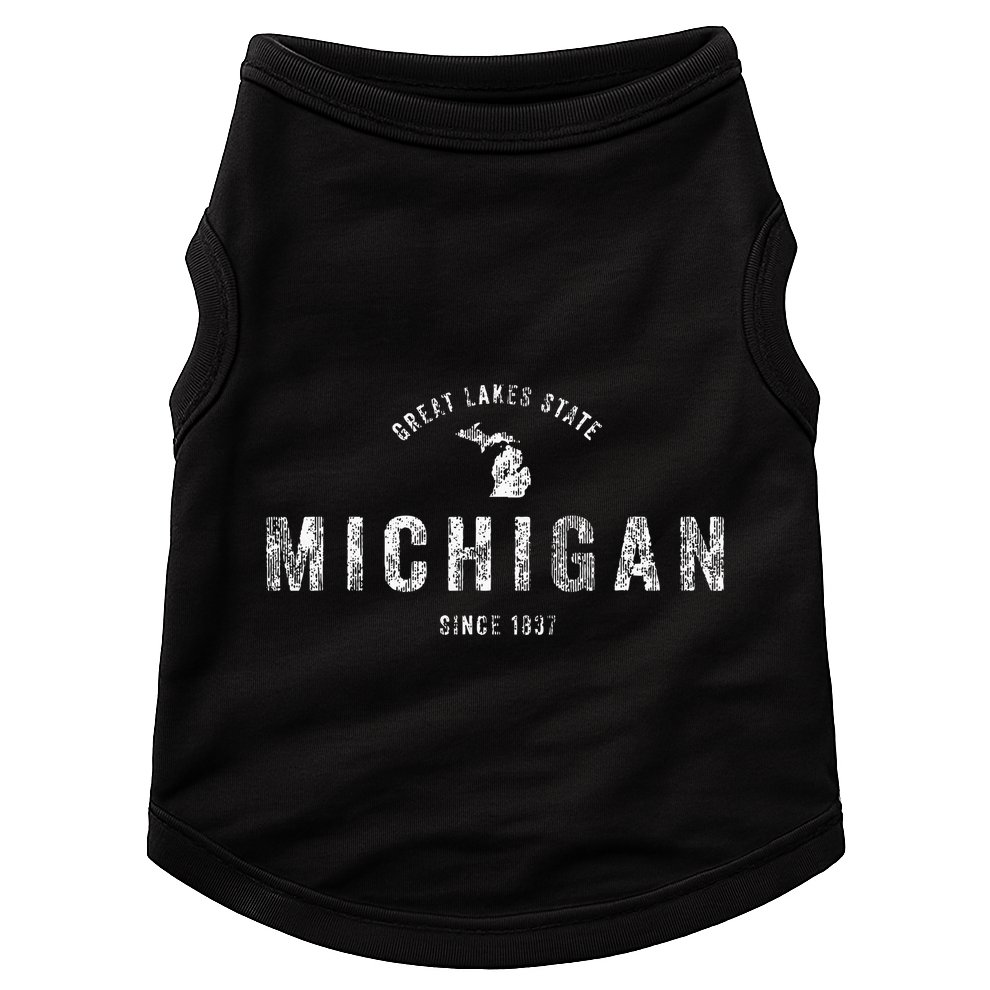 Michigan Vintage Sports Design Retro Mi Doggie Tank