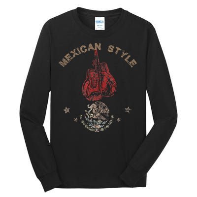 Mexican Vintage Style Boxing Great Boxer Tall Long Sleeve T-Shirt