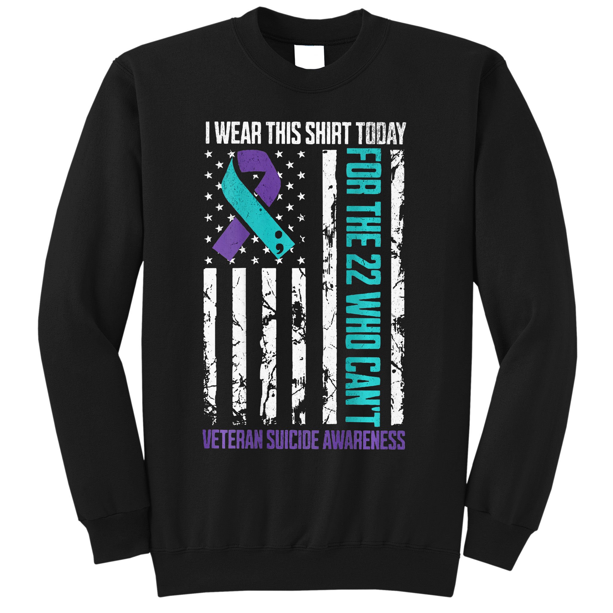 Military Veteran Suicide Awareness Crisis Number Sweatshirt
