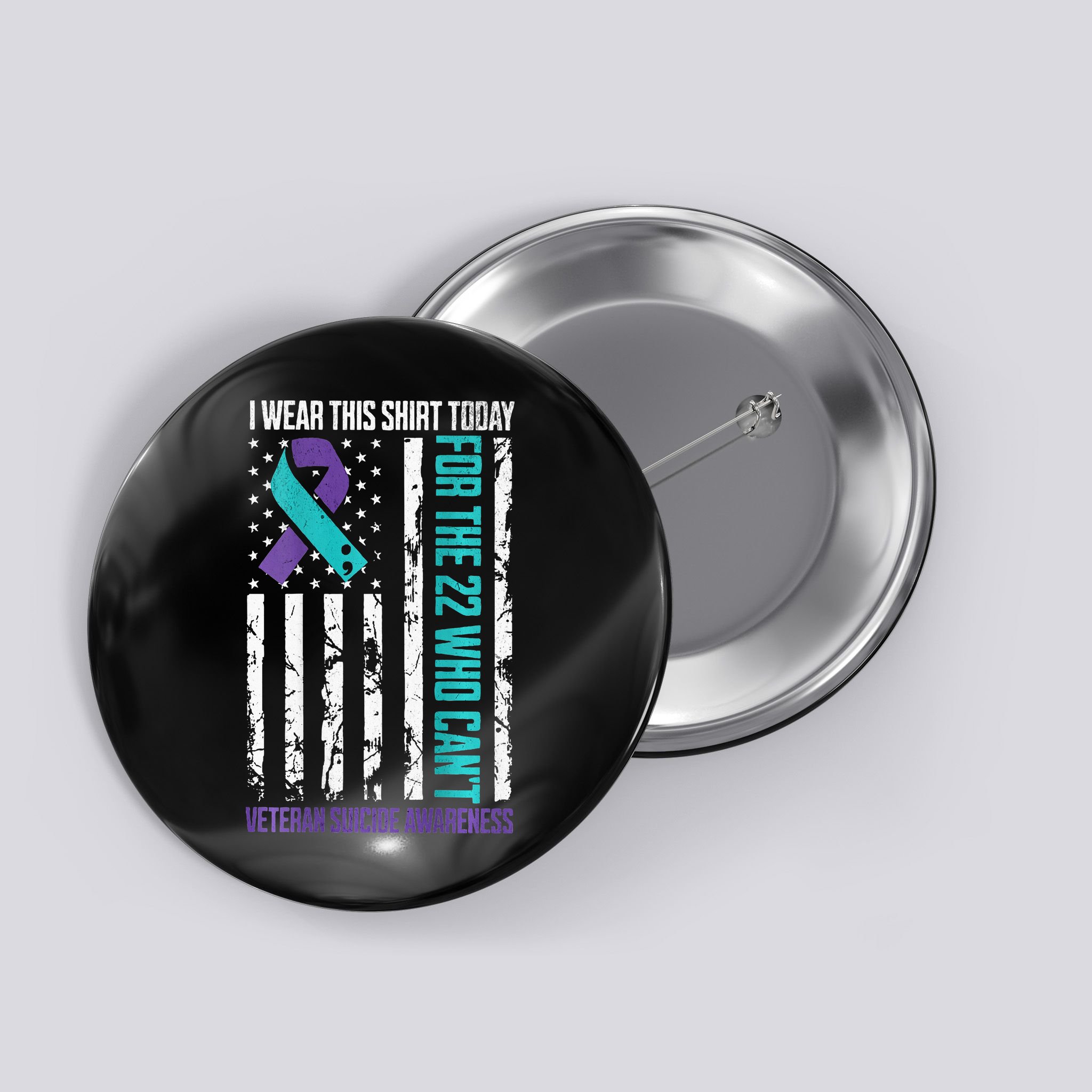 Military Veteran Suicide Awareness Crisis Number Button