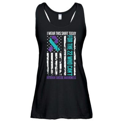Military Veteran Suicide Awareness Crisis Number Ladies Essential Flowy Tank