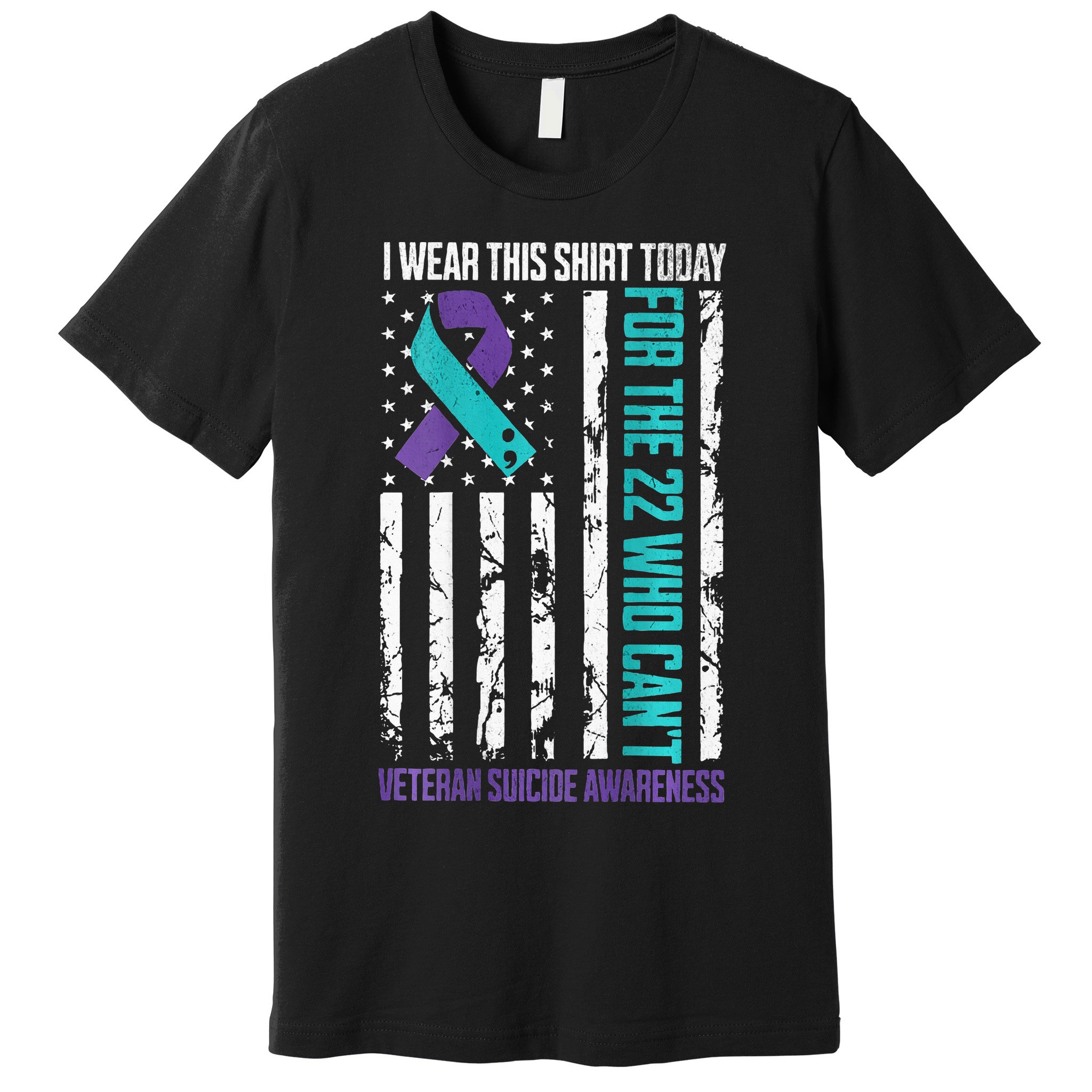 Military Veteran Suicide Awareness Crisis Number Premium T-Shirt