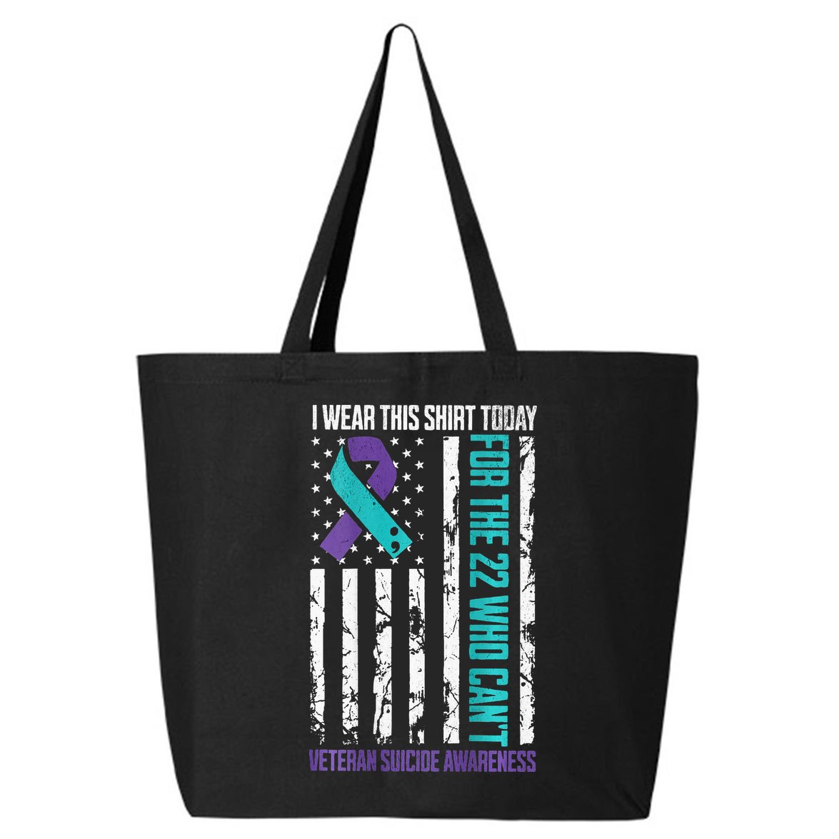 Military Veteran Suicide Awareness Crisis Number 25L Jumbo Tote