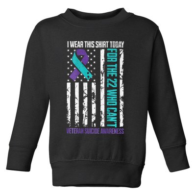 Military Veteran Suicide Awareness Crisis Number Toddler Sweatshirt