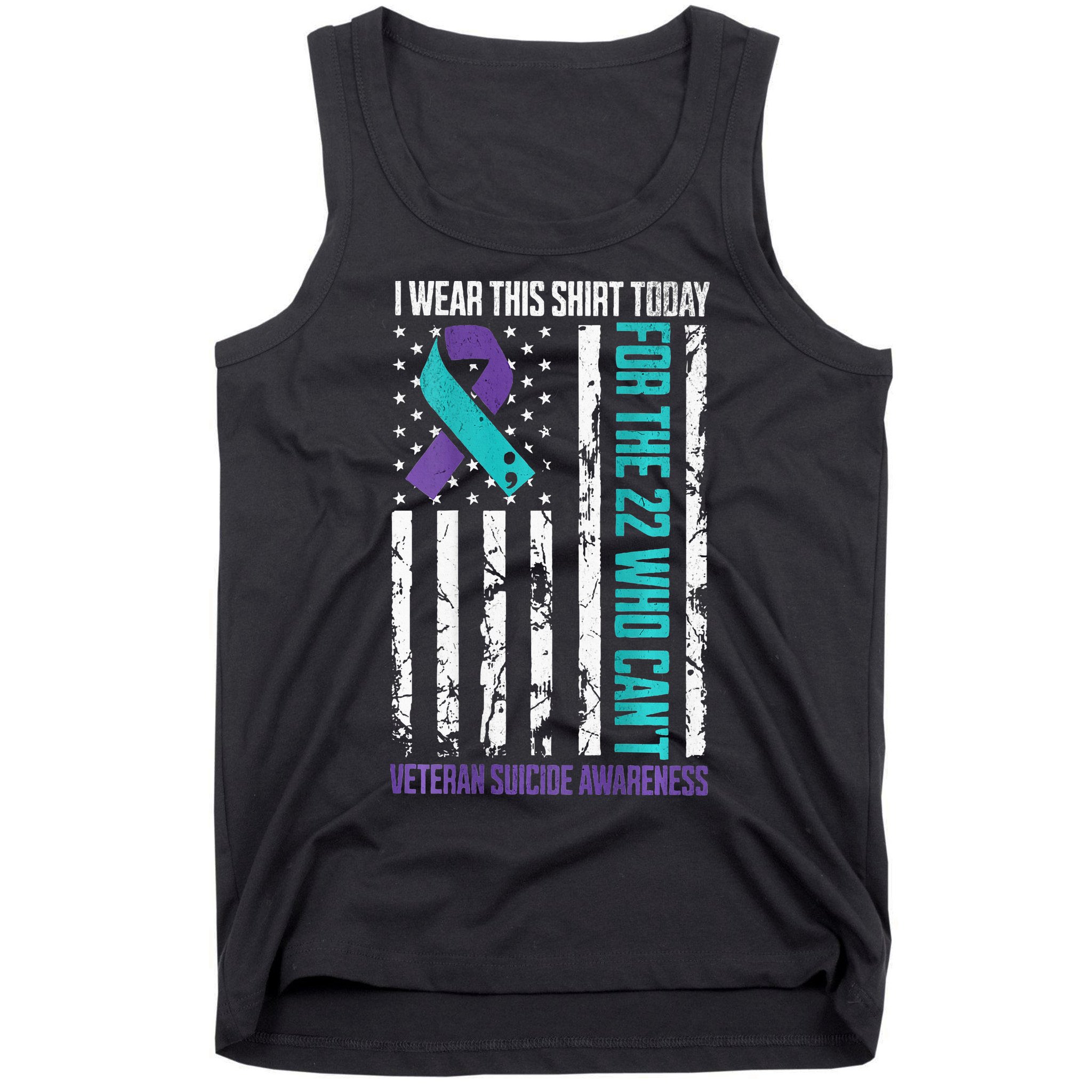 Military Veteran Suicide Awareness Crisis Number Tank Top