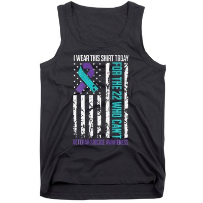 Military Veteran Suicide Awareness Crisis Number Tank Top