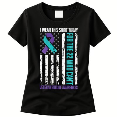Military Veteran Suicide Awareness Crisis Number Womens T-Shirt