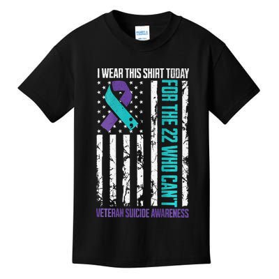 Military Veteran Suicide Awareness Crisis Number Kids T-Shirt