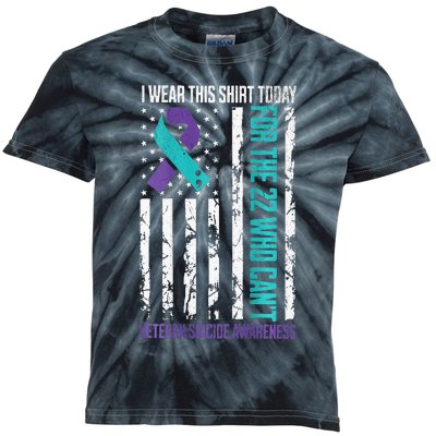 Military Veteran Suicide Awareness Crisis Number Kids Tie-Dye T-Shirt