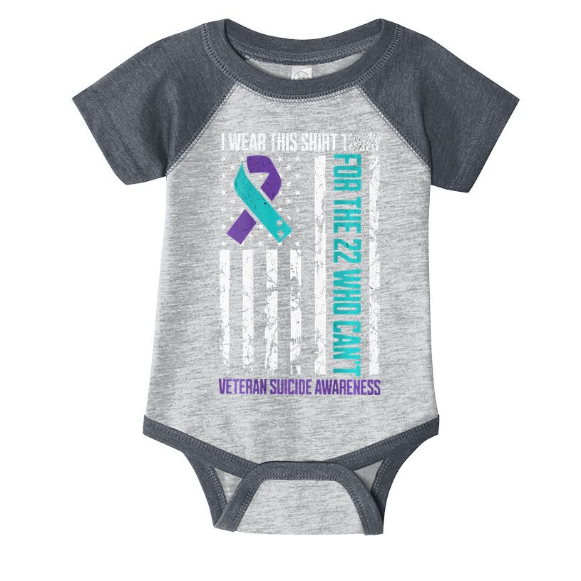 Military Veteran Suicide Awareness Crisis Number Infant Baby Jersey Bodysuit