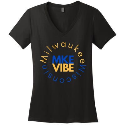 Mke Vibe “Sunrise Vibe” Women's V-Neck T-Shirt