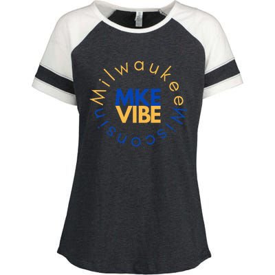 Mke Vibe “Sunrise Vibe” Enza Ladies Jersey Colorblock Tee