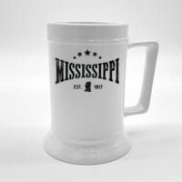 Mississippi Vintage State Pride Outline Distressed Beer Stein